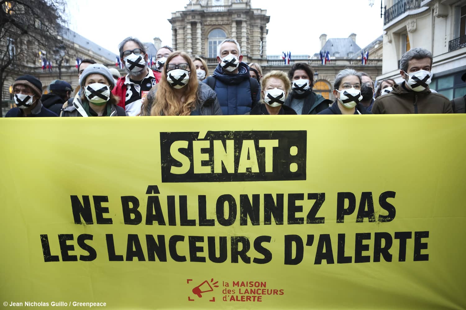 220111 - Splann ! Rassemblement Maison des lanceurs d'alerte Sénat Crédits Jean Nicholas Guillo by Greenpeace
