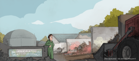 La bataille du gaz laisse les agriculteurs sur le carreau. Illustration par Jean Leveugle
