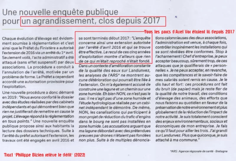 Tract: Philippe Bizien relève le défi (2022)