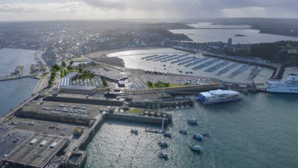 Projet d'aménagement du terminal du Naye sur le port de Saint-Malo. Crédits Arep