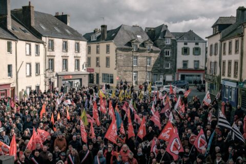 230225 Rassemblement Soutien Journalistes Poher Menacés Extrême Droite Carhaix 01 Crédits Julien Marsault