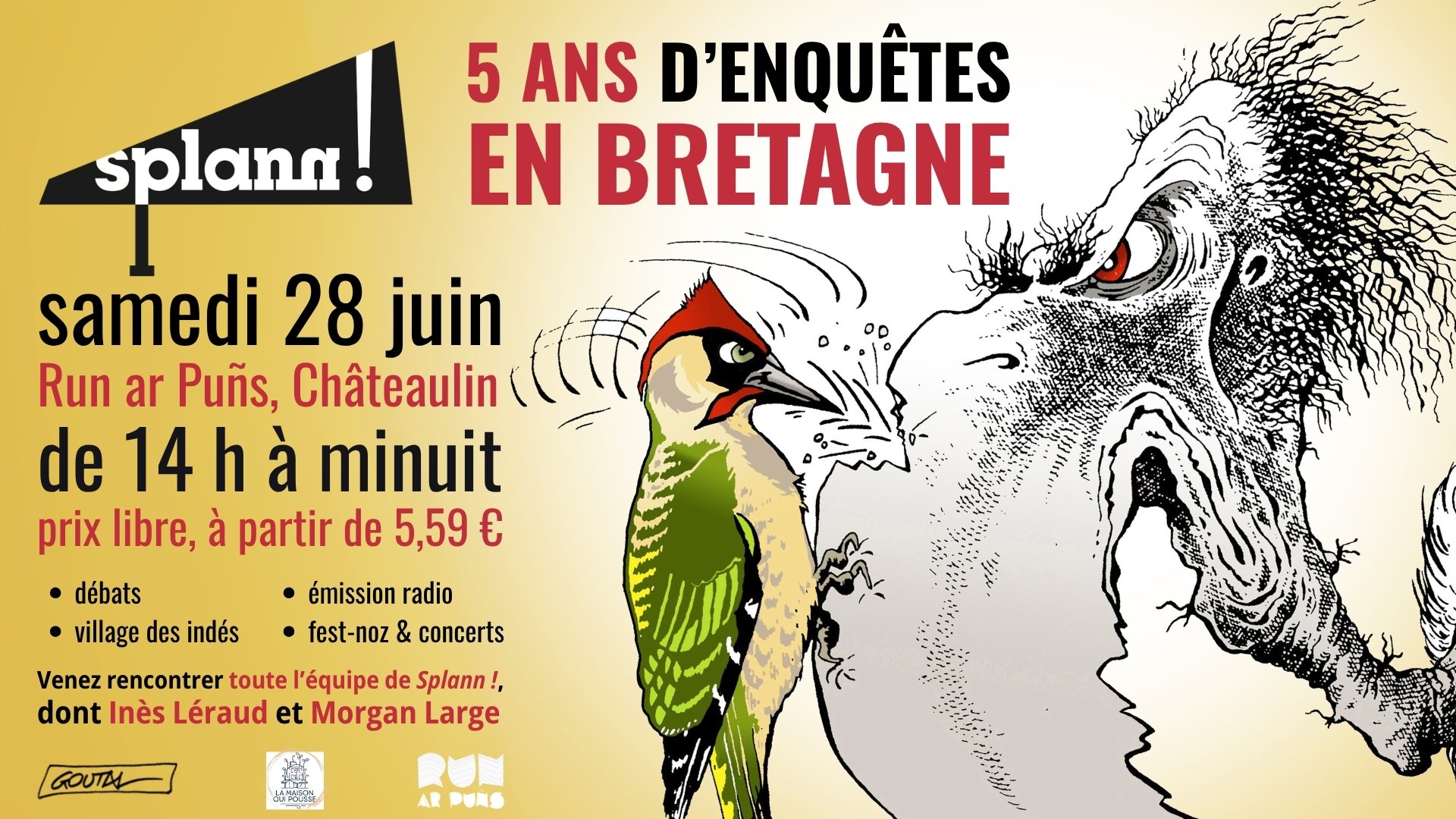 Cinq ans d’enquête en Bretagne, fête d’anniversaire de “Splann !” le 28 juin, à Châteaulin