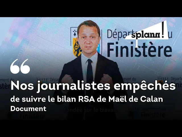 Nos journalistes entravés à Quimper, lors du discours de Maël de Calan devant le patronat